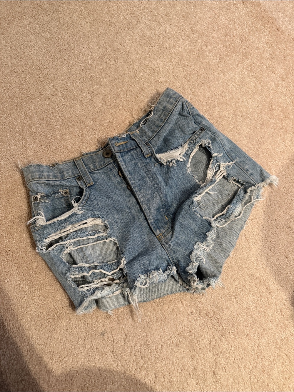 Carmar LF Women's Distressed Ripped Denim Shorts - Light Blue 24